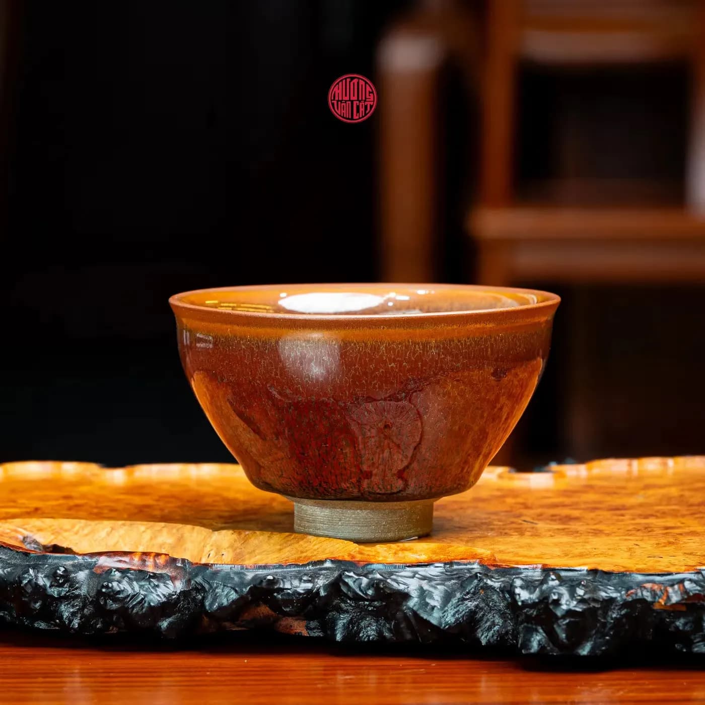 CHÉN TRÀ THIÊN MỤC THỐ HÀO CÁT TƯỜNG CAO CẤP ( mẫu 1 )