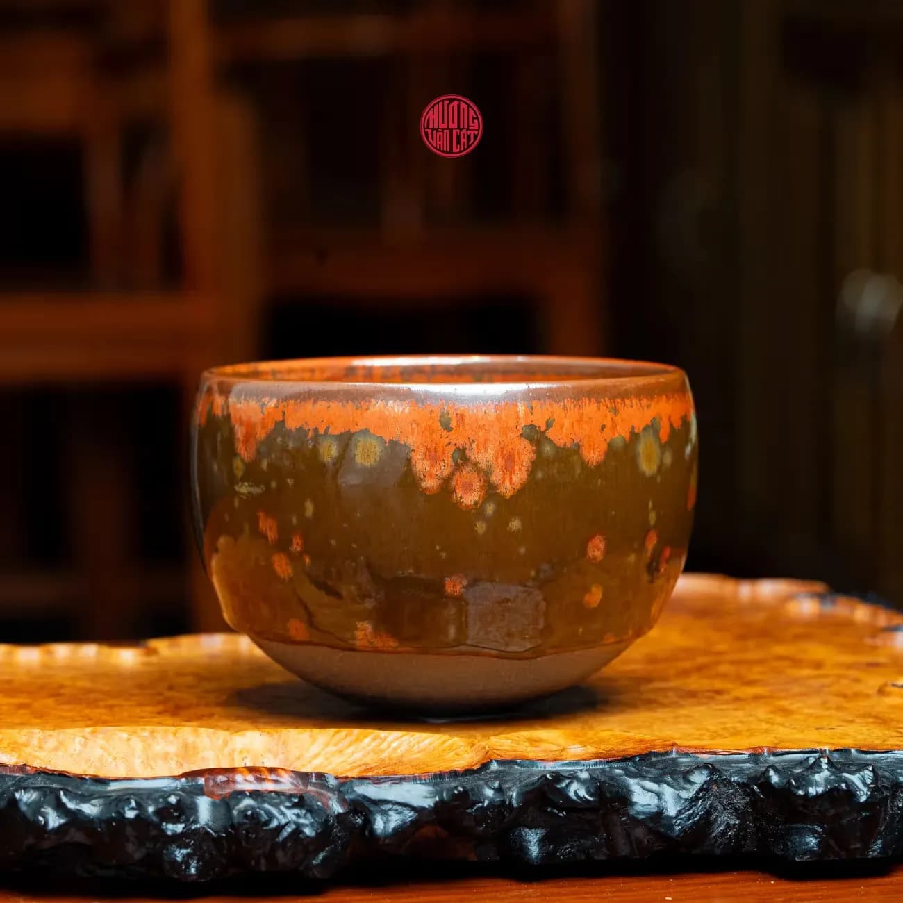 CHÉN TRÀ THIÊN MỤC XÍCH HỎA HOA ( Mẫu 1 )