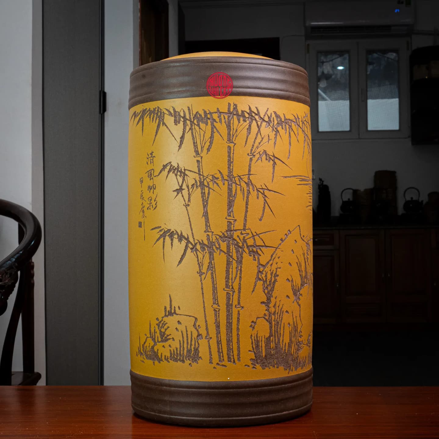 HŨ TRÀ TỬ SA CAO CẤP CHỨA TRÀ PHỔ NHĨ ( Chứa 14 bánh trà ) thumbnail 2