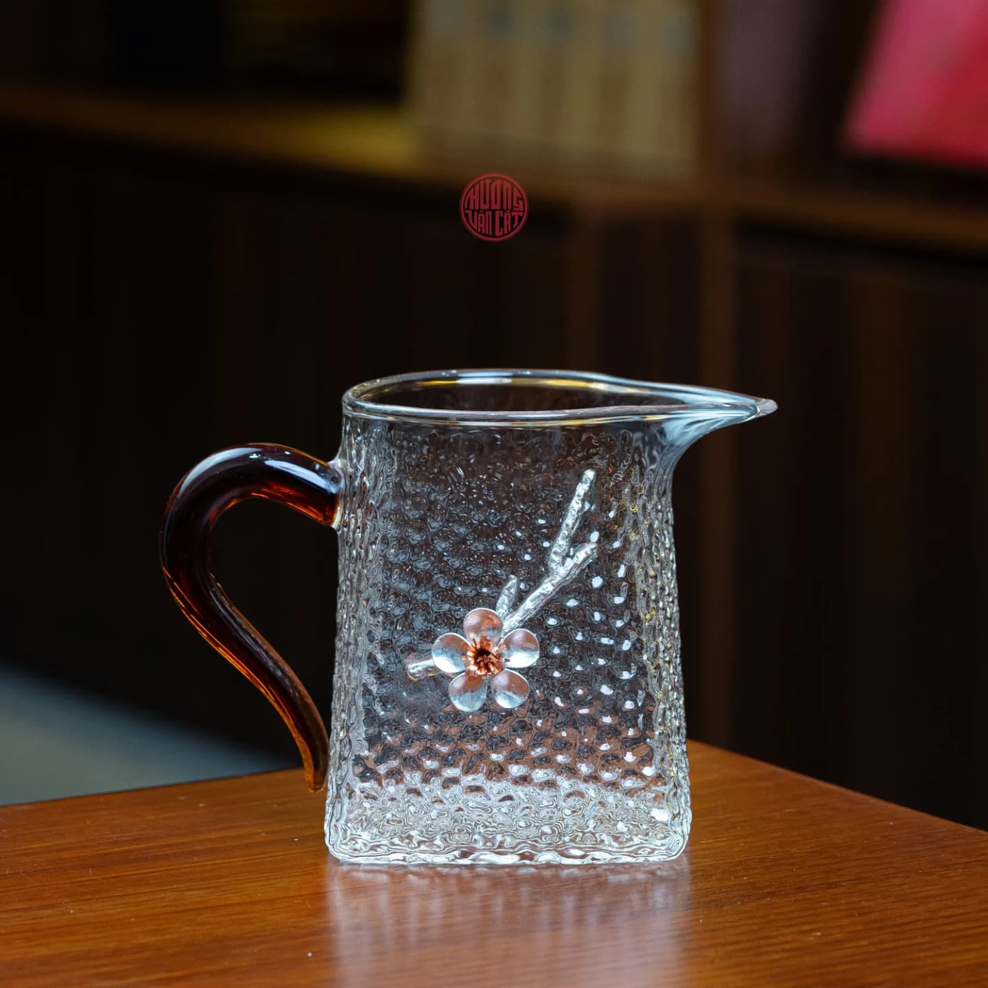 TỐNG THỦY TINH MỜ VUÔNG NỔI HOA 360ML thumbnail 2