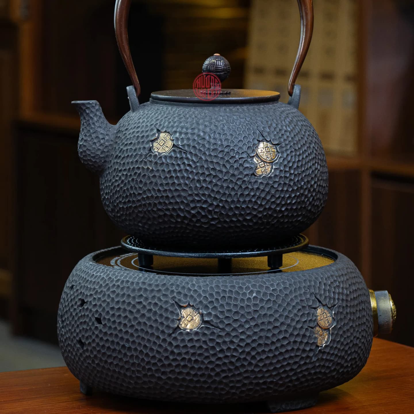 BỘ ẤM GANG NẤU NƯỚC ĐÚC NỔI KIM TIỀN BẢO thumbnail 3