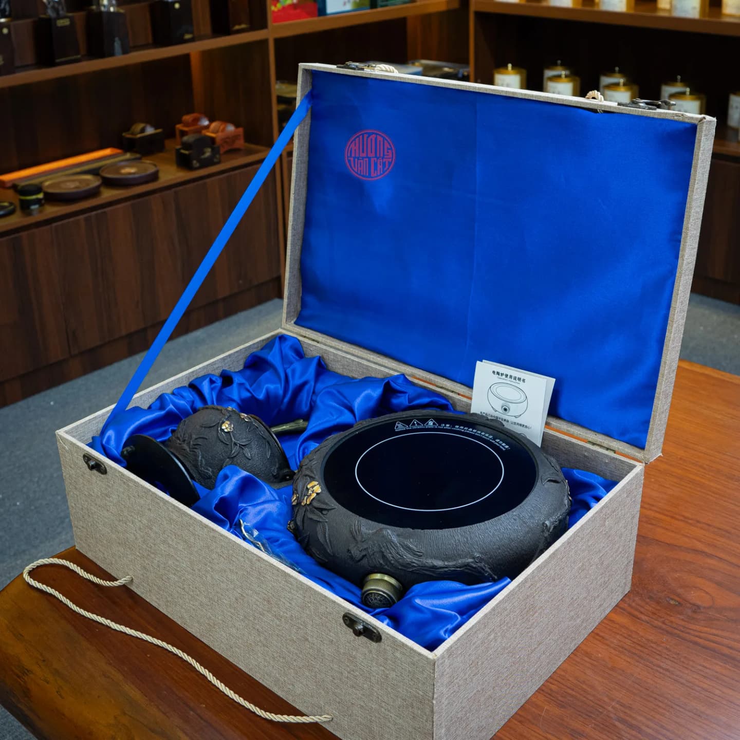 BỘ ẤM GANG NẤU NƯỚC ĐÚC NỔI KIM LONG thumbnail 4