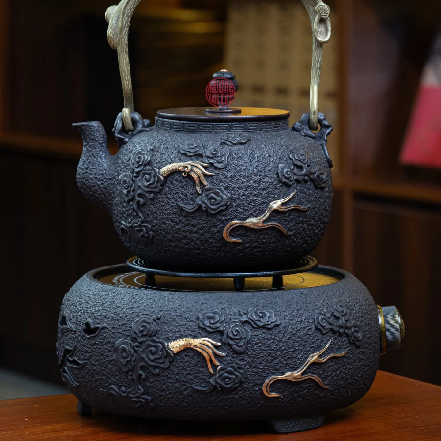 BỘ ẤM GANG NẤU NƯỚC ĐÚC NỔI KIM LONG thumbnail 3