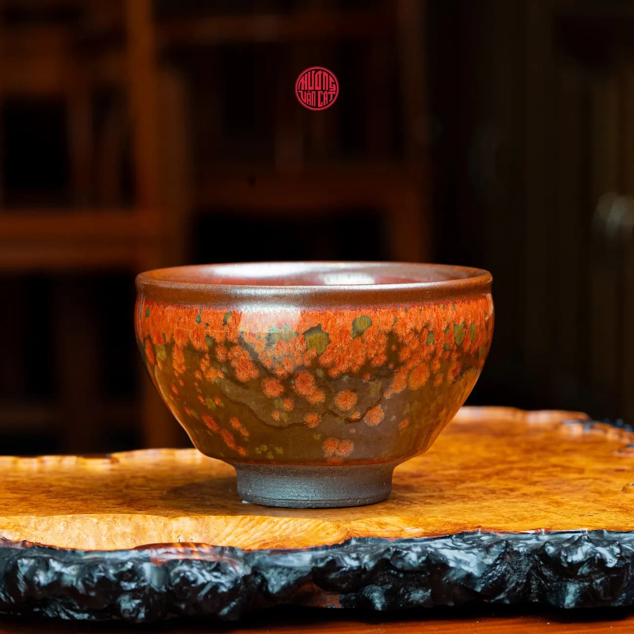 CHÉN TRÀ THIÊN MỤC XÍCH HỎA HOA ( Mẫu 2 )