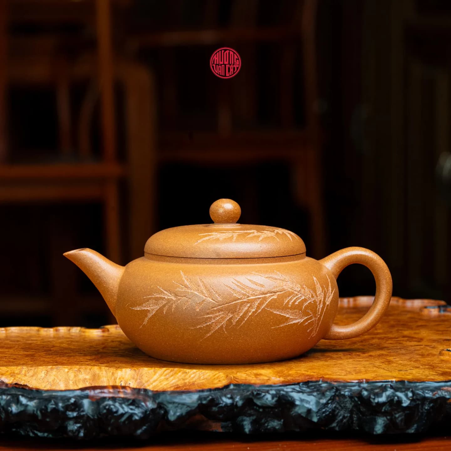 ẤM TRÀ TỬ SA GIÁNG BA NÊ DÁNG TIỂU BÌNH TRÚC ĐOẠN (140ml)