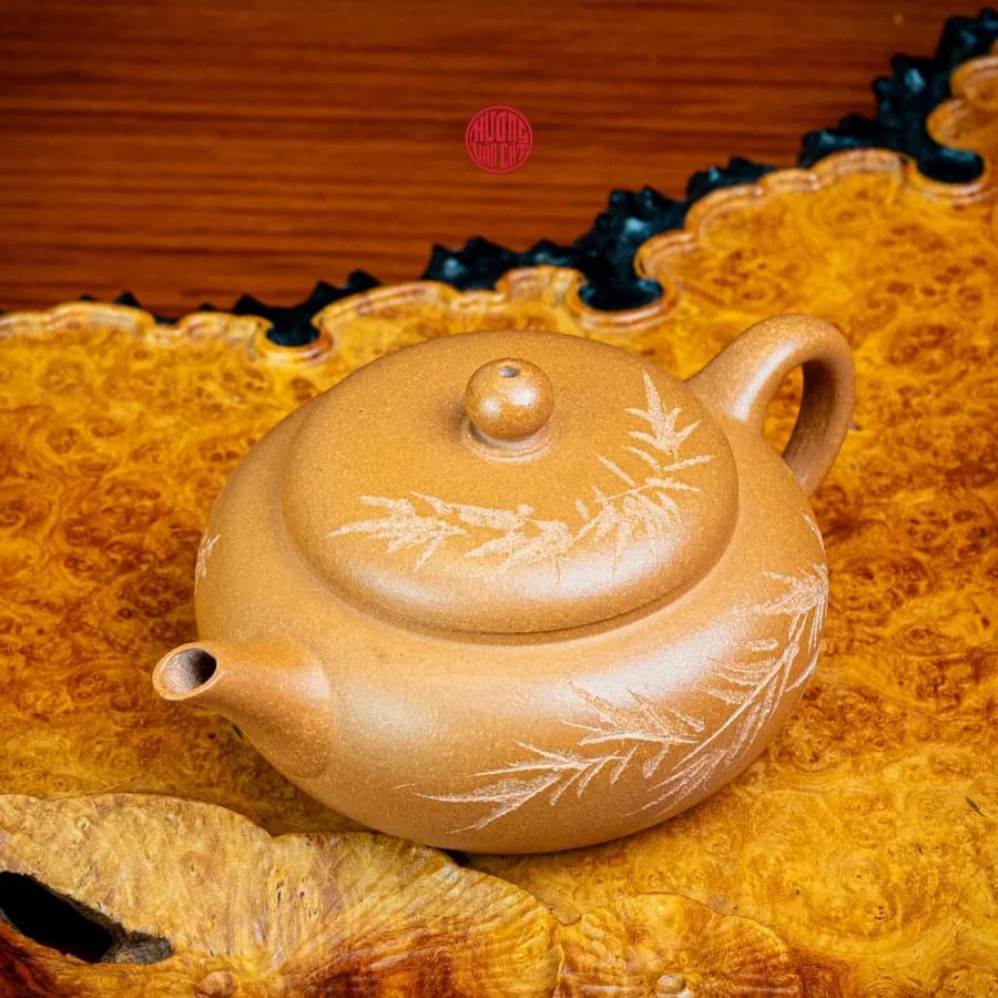 ẤM TRÀ TỬ SA GIÁNG BA NÊ DÁNG TIỂU BÌNH TRÚC ĐOẠN (140ml) thumbnail 4