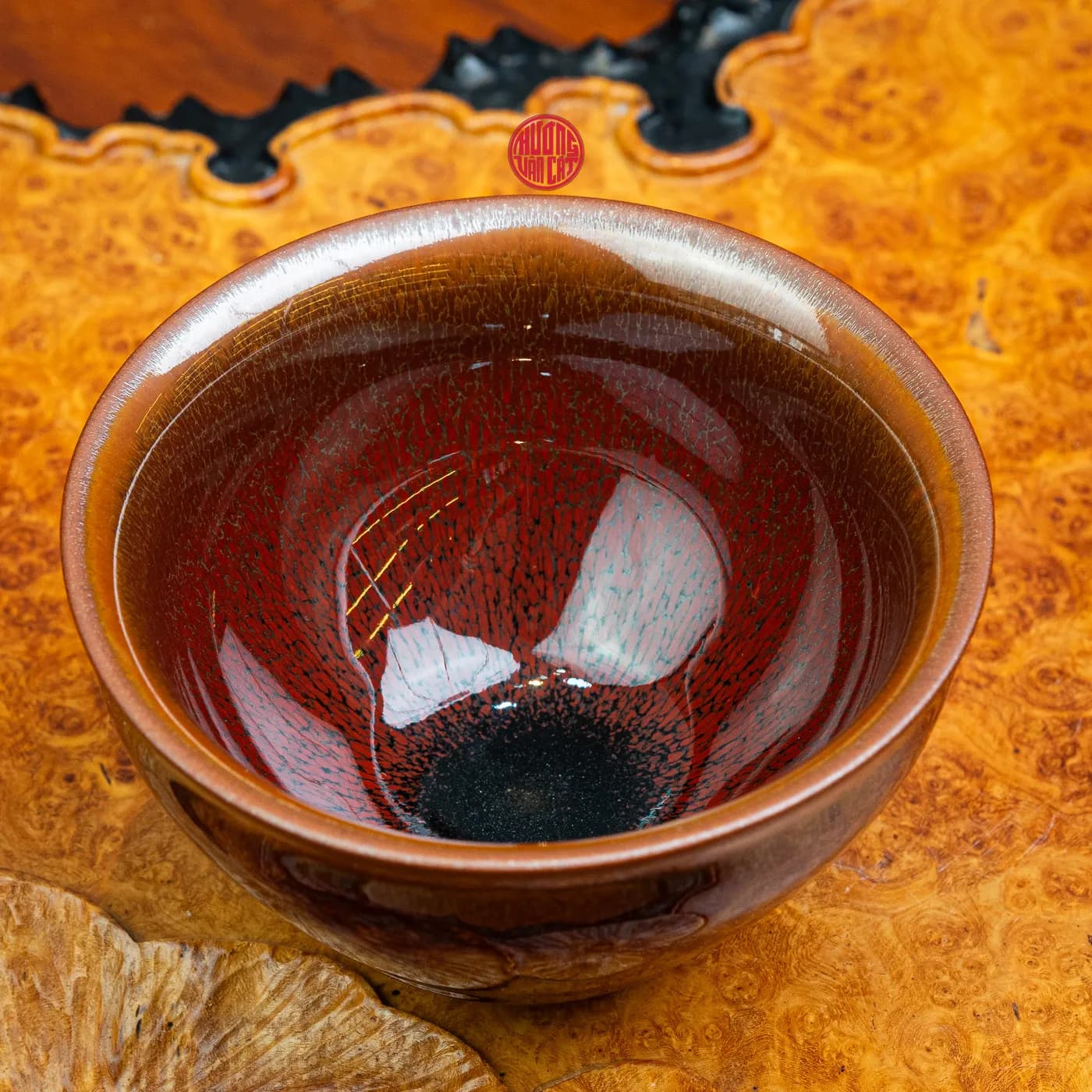 CHÉN TRÀ THIÊN MỤC THỐ HÀO CÁT TƯỜNG CAO CẤP ( mẫu 1 ) thumbnail 3