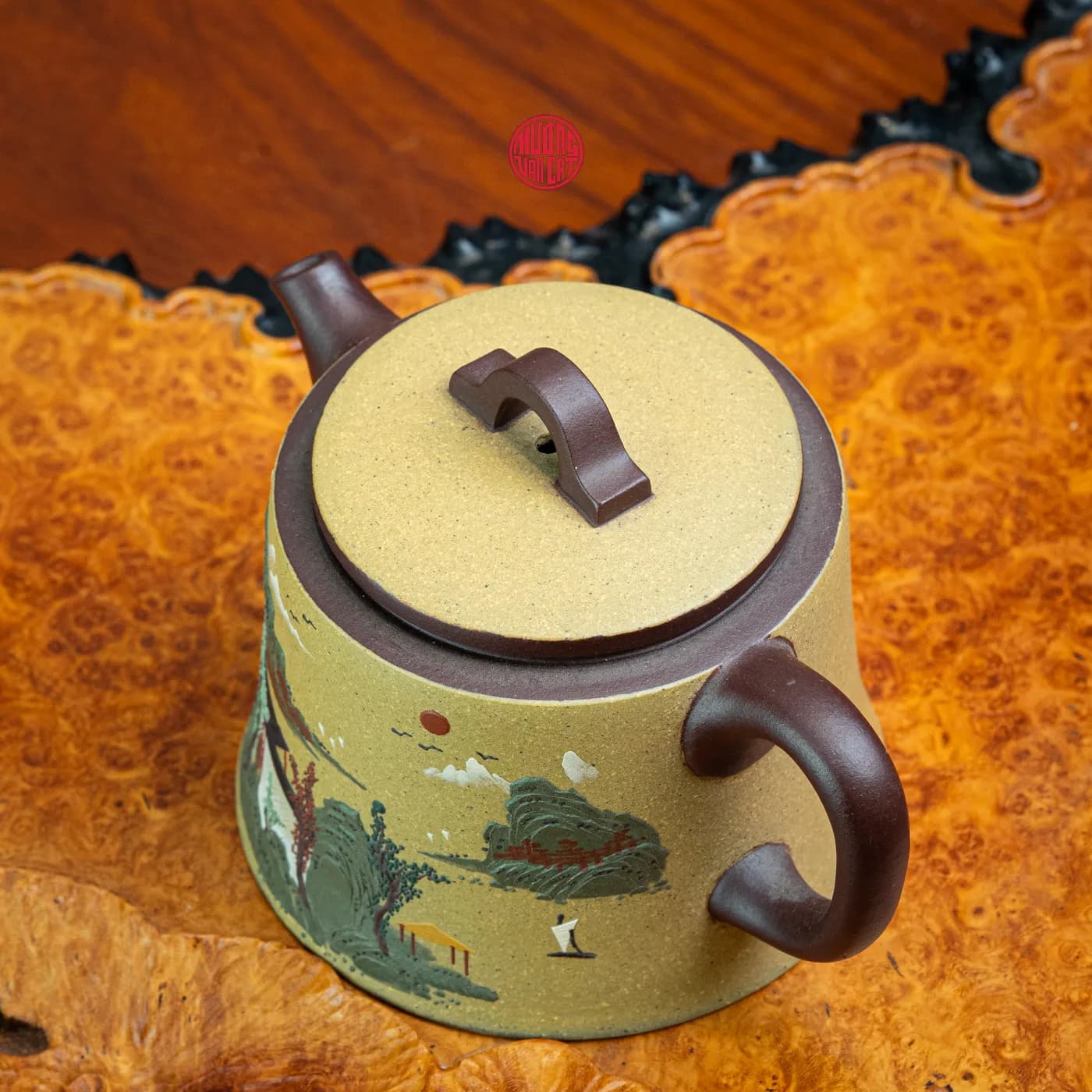 ẤM TRÀ TỬ SA DÁNG PHAN HỒ VẼ SƠN THỦY ( 200ml ) thumbnail 5