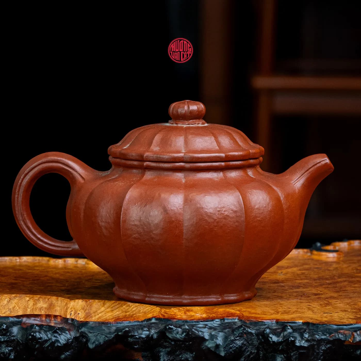 ẤM TRÀ TỬ SA ĐẠI HỒNG BÀO DÁNG QUẢ HỒNG ( 230ml ) thumbnail 4