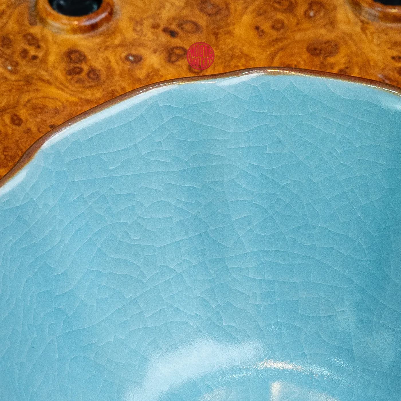 CHÉN TRÀ SỨ MEN RẠN THIÊN THANH VIỀN ĐA GIÁC thumbnail 4