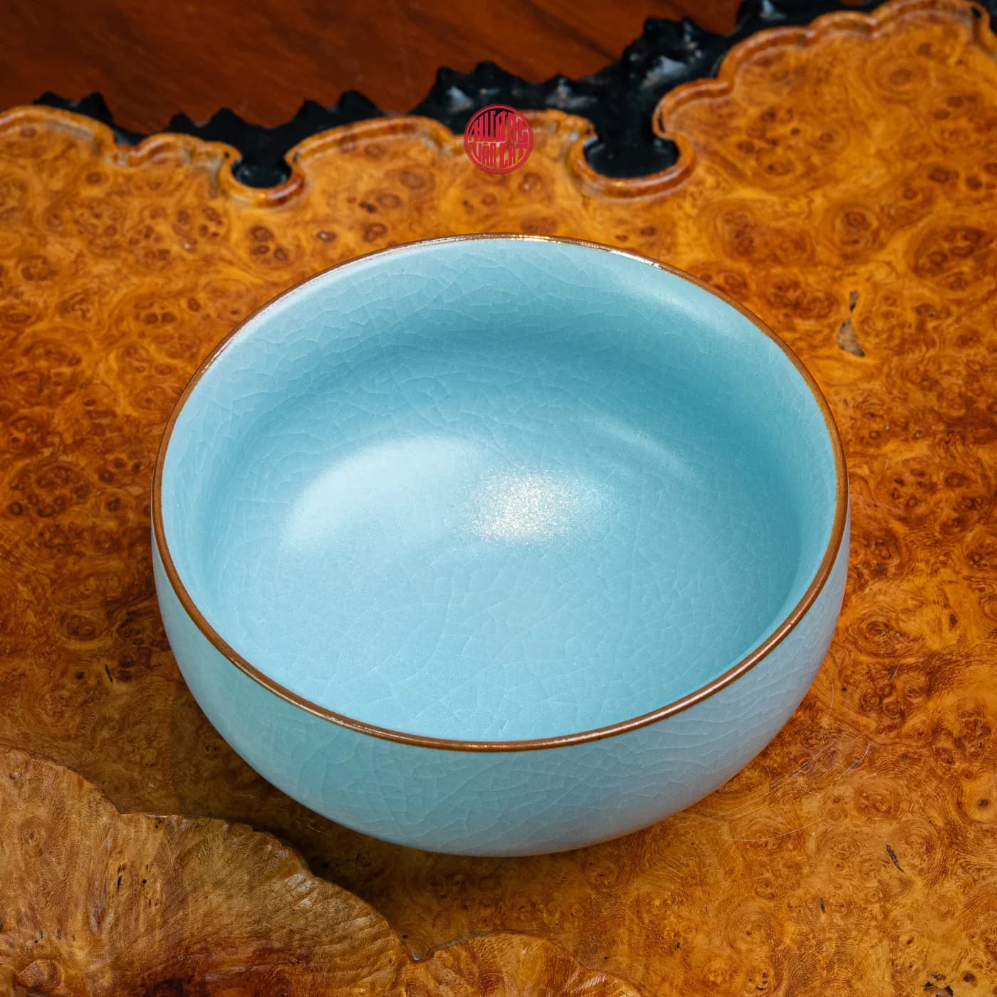 CHÉN TRÀ SỨ MEN RẠN THIÊN THANH DÁNG THẤP thumbnail 3