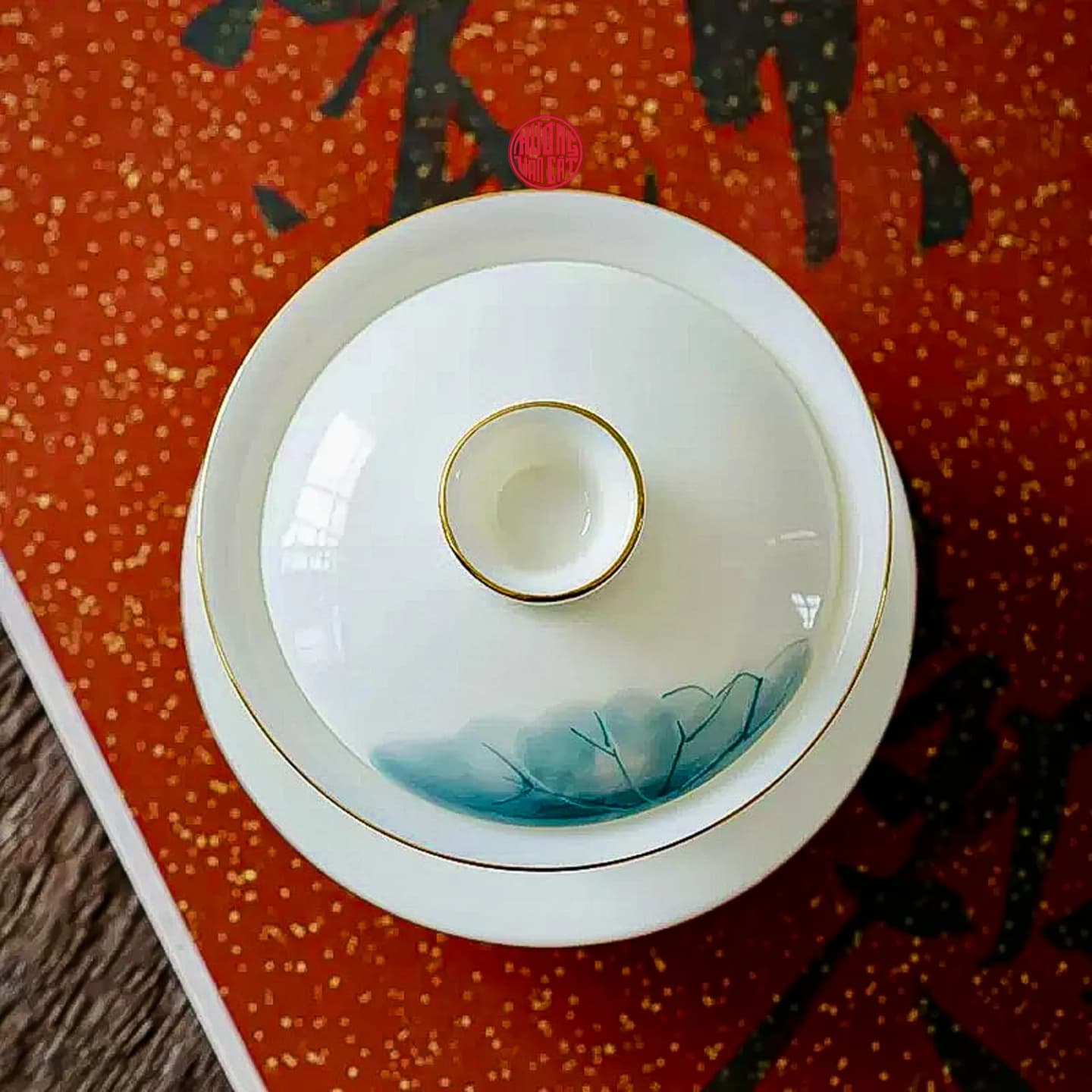 TIỀM TRÀ SỨ CẢNH ĐỨC DÁNG ĐẦY VẼ SEN (130ml) thumbnail 4