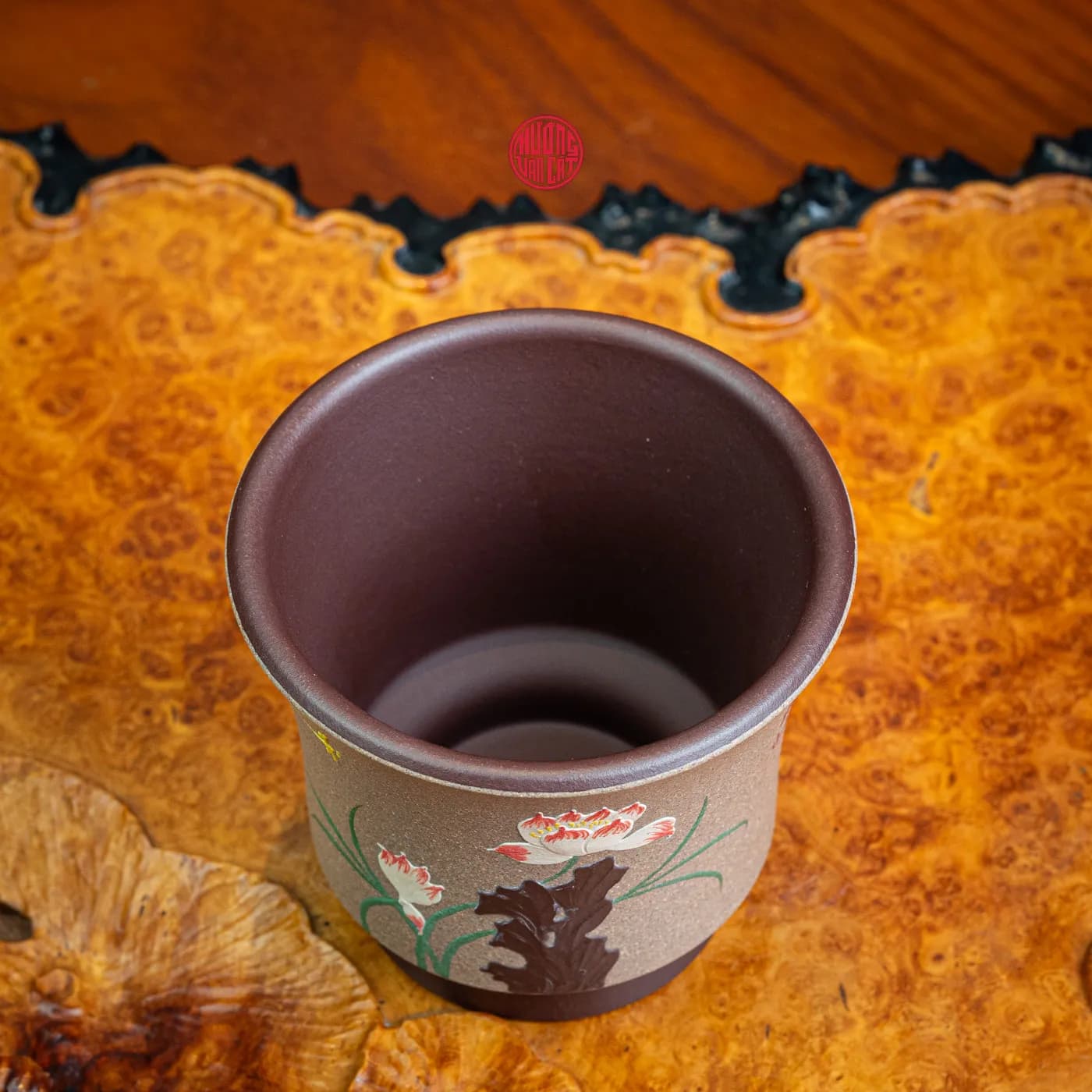 CHÉN TRÀ CHỦ TỬ NÊ PHỦ LÃO ĐOÀN VẼ HOA SEN (200ml) thumbnail 3