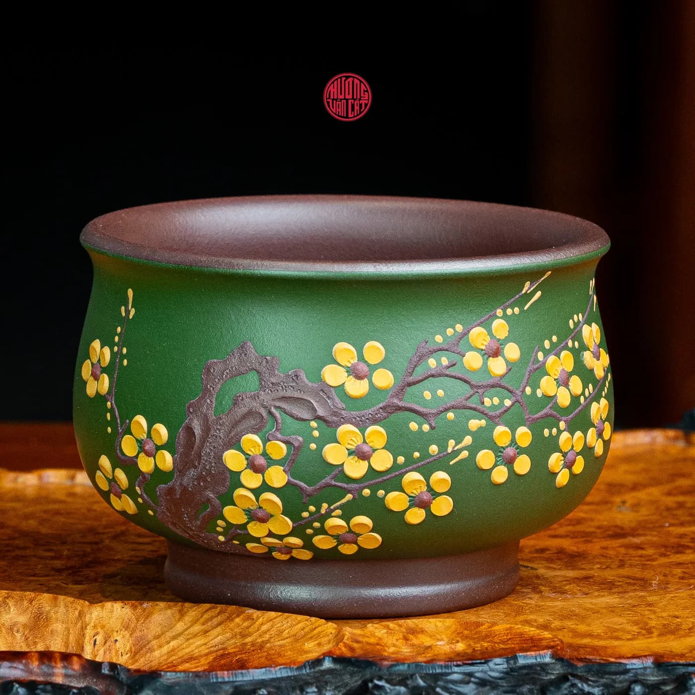 CHÉN TRÀ CHỦ TỬ NÊ PHỦ LỤC NÊ VẼ HOA MAI (160ml) thumbnail 2