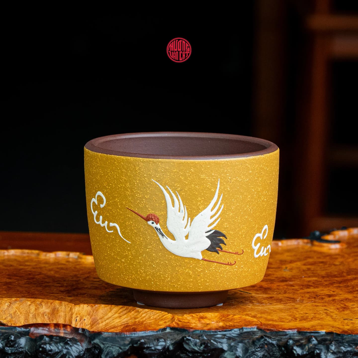 CHÉN TRÀ CHỦ TỬ NÊ PHỦ ĐOÀN NÊ VẼ HẠC DU VÂN (150ml)