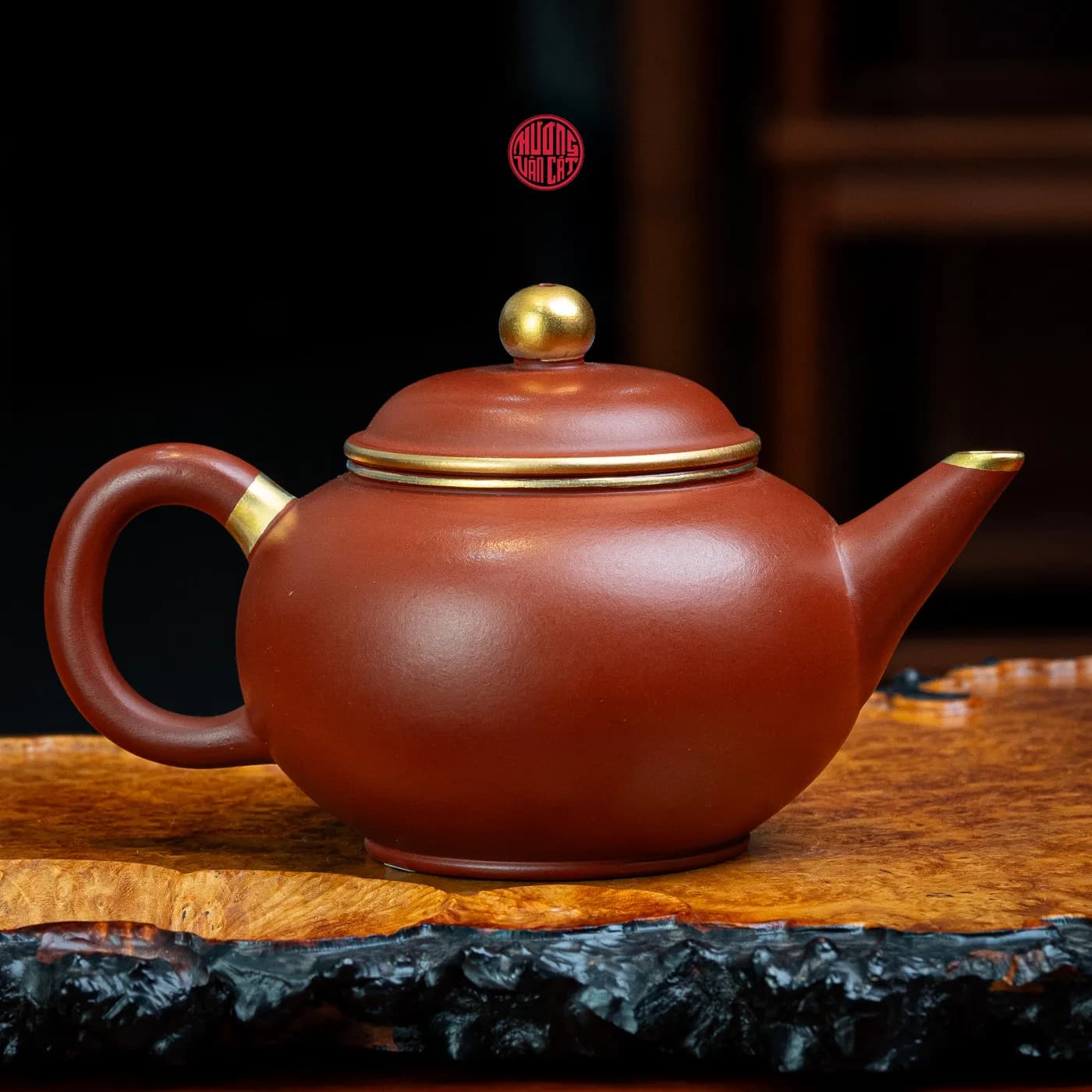 ẤM TRÀ TỬ SA THỦY BÌNH VIỀN VÀNG (200ml) thumbnail 3